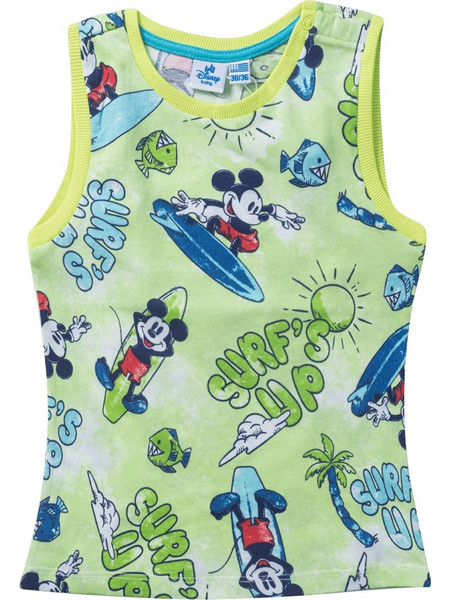 Βρεφική μπλούζα Disney για αγόρια Mickey Surf λαχανί