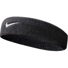 NIKE SWOOSH HEADBAND BLACK/WHITE