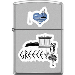 I Love Greece Zippo