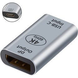 Αντάπτορας PowerTech Type-C (F) to DisplayPort (F) Grey