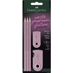 Σετ Faber Castell Grip Sleeve Rose Shadow B 5Τεμ. 217063
