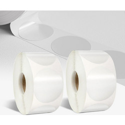 colortouch Adhesive Dots Transparent Stickers for Packaging, 3cm, 2000 stickers, (pack of 2)