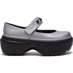CROCS STOMP METALLIC MARY JANE 210437-040 ΑΣΗΜΙ