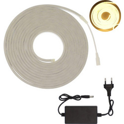 Αδιάβροχη ταινία Neon Flex LED 12V 5m με τροφοδοτικό - Θερμό λευκό