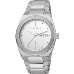 Esprit Strike 3Hd Ανδρικό Ρολόι με Ασημί Μεταλλικό Μπρασελέ ES1G158M0055