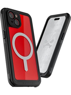ΘΗΚΗ GHOSTEK NAUTICAL 4 MAGSAFE ΑΔΙΑΒΡΟΧΗ με κλιπ ζώνης για APPLE IPHONE 15 6.1 2023 - ΔΙΑΦΑΝΟ ΜΑΥΡΟ - GHOCAS3609