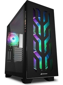 Sharkoon Elite Shark CA300T Black Gaming Midi Tower Κουτί Υπολογιστή RGB με Πλαϊνό Παράθυρο