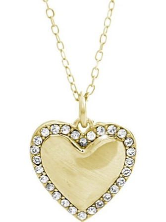 Ασημένιο κολιέ 925 καρδιά με κρύσταλλα Swarovski (J1053)