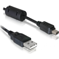 Καλώδιο USB-A male σε Olymus 12-Pin male Delock - 1.0m - Μαύρο 82417