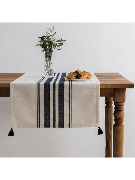 Τραβέρσα Tereza 198DCH1321 50x150 Navy Blue Hermia 50Χ150 Βαμβάκι-Πολυέστερ