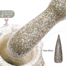 Alezori Gel Polish Brilliant 09 Glitter Ημιμόνιμο Βερνίκι Νυχιών