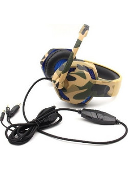 Komc G306 Gaming Headset Over Ear Brown Camo