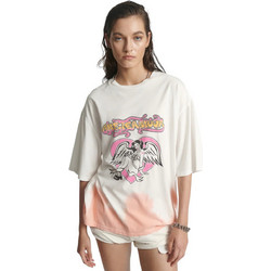 ONETEASPOON W ANGEL DIP DYE BASKETBALL T-SHIRT - 14L26821 -CREAM MULTI
