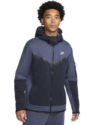 Nike Tech Fleece Ανδρική Ζακέτα Fleece με Κουκούλα και Φερμουάρ Μπλε DV0537-437