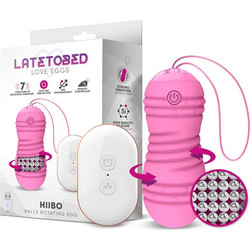 LateToBed Hiibo Vibrating & Rotating Egg Pink