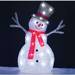 Διακοσμητική Φιγούρα Με Φως Led Snowman X085402539 31x22x45cm Multi Aca