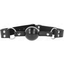 Kink Soft & Solid Ball Gag with Leatherette Strap Black