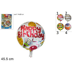 Μπαλόνι Για Γενέθλια ''Happy Birthday'' 45.5cm Welkhome