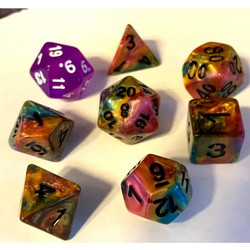 Sirius Dice - Rainbow Gold Dice Set