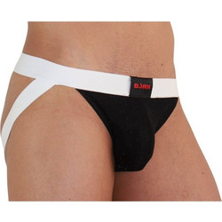 BURN - 004 JOCK SHINY BLACK / WHITE