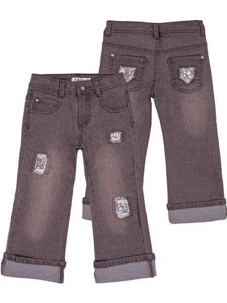 ΠΑΝΤΕΛΟΝΙ ΚΟΡΙΤΣΙΟΥ JEANS ΜΕ ΤΣΕΠΕΣ GREY EMC BZ7103471775