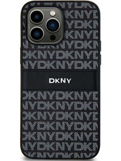DKNY Leather Mono Stripe & Metal Logo case for Samsung Galaxy S24+ - black