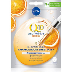 Nivea Q10 Plus C 10 Minutes Sheet Μάσκα Προσώπου για Αντιγήρανση