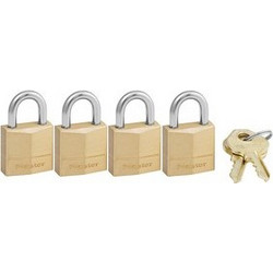 MASTER LOCK 120EURQNOP ΣΕΤ 4 ΛΟΥΚΕΤΩΝ ΜΠΡΟΥΤΖΙΝΩΝ ΜΕ ΙΔΙΟ ΚΛΕΙΔΙ 20 mm