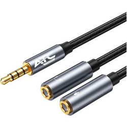 Μετατροπέας ATC Hq 3.5mm 4PIn Θηλ. Σε 2x 3.5mm 0.35m