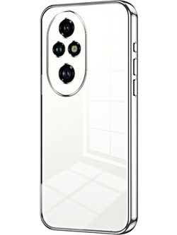 Θήκη Honor 200 Pro 5G Mad Mask Electroplating Series Thin Frame Πλάτη από Premium TPU με μεταλιζέ περίβλημα ασημί