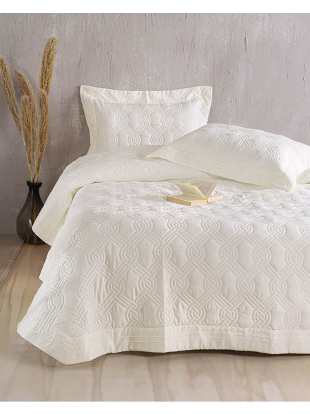 Νυφικά Υπέρδιπλα Σετ Wedding Collection Reina Ecru Microsatin Rythmos 7Τεμ