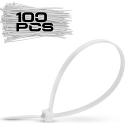 Δετικά 100τμχ 3.6x300mm Λευκά BORMANN PRO BCR5014 050407