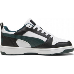 Puma Rebound V6 Παιδικά Sneakers Μαύρα Λευκά Πράσινα 393833-15