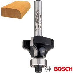 Bosch 2608628456 Κοπτικό ρούτερ φρεζα στρογγυλέματος δίκοπη D 25,4 mm R 6,3 mm αξονα 8mm