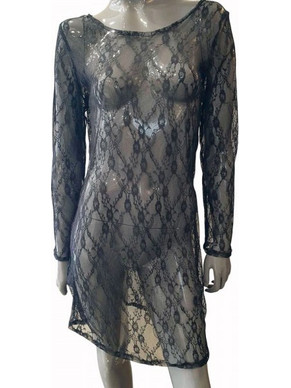 VinD.gr SDRSS LACE Κοντό Φόρεμα με Δαντέλα Μαύρο 2242121001