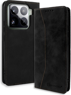Bodycell Book Case Pu Leather Θήκη Black (Xiaomi 15 5G)