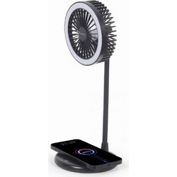 GEMBIRD DESKTOP FAN WITH LED LAMP AND WIRELESS CHARGER