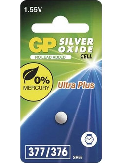 GP silver oxide battery, SR66, 1.55V, blister, 377F 1τεμ