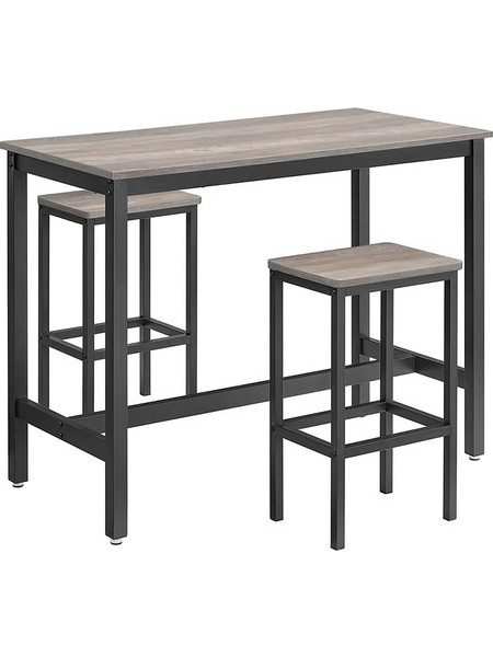 Vasagle Bar Table Set with 2 Stools (LBT015B02) (VASLBT015B02)