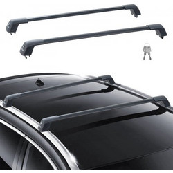 VEVOR Universal Roof Rack Crossbar Max 122,9 cm Ταιριάζει σε αυλακωτές πλαϊνές ράγες χωρίς διάκενο