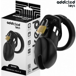 Addicted Toys Locked Obsidian Hold Penis Cage Medium