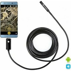 Αδιάβροχη ενδοσκοπική κάμερα με 6 LED usb με 5 μετρα καλώδιο για Android/PC