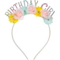 Στέκα Πάρτι Χρωματιστά Λουλούδια Birthday Girl