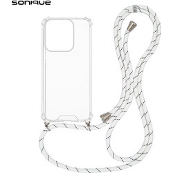 Sonique Armor Clear Θήκη Σιλικόνης με Κορδόνι (Honor Magic7 Pro 5G) Rainbow Λευκό