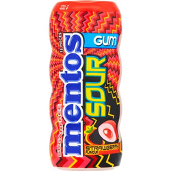 Mentos Τσίχλες Curvy Bottle Sour Strawberry (Π10030535)