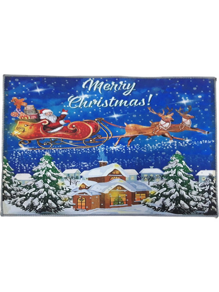 Χαλάκι Eξώπορτας Χριστουγεννιάτικο 60x40cm Merry Christmas Blue 20500900002