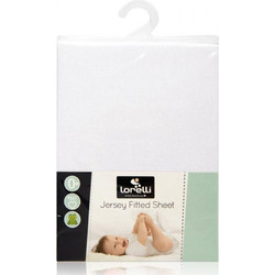Lorelli Bertoni Jersey Βρεφικό Σεντόνι Κούνιας με Λάστιχο 60x120 White