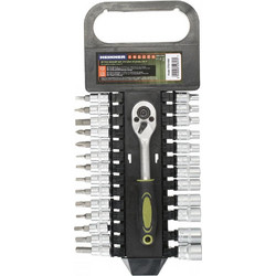 Heinner CTSM020 Σετ Καστάνια με 27 Καρυδάκια Cr-v 1/4"