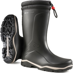 Dunlop Blizzard Γαλότσες Εργασίας Γονάτου με Γούνα Μαύρες