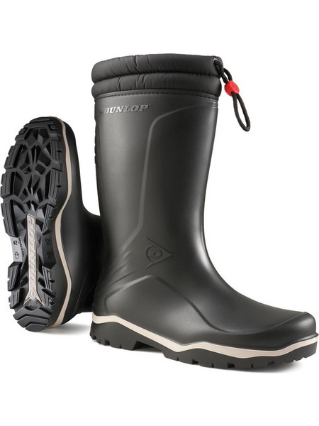 Dunlop Blizzard Γαλότσες Εργασίας Γονάτου με Γούνα Μαύρες